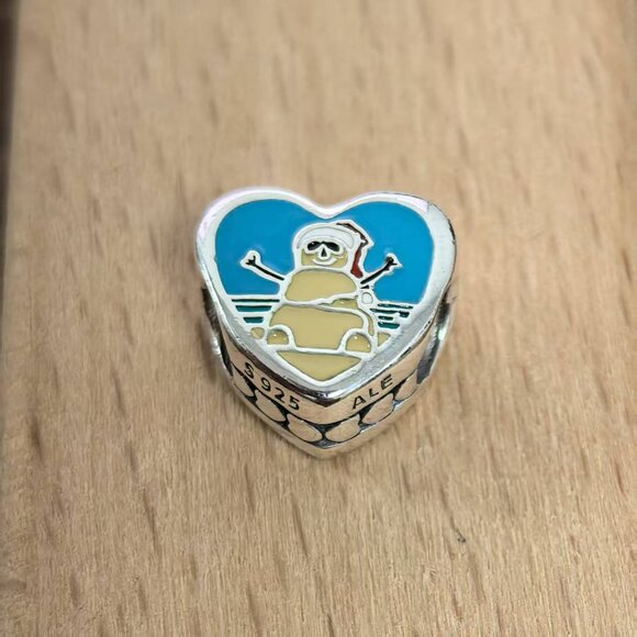 Pandora Florida Christmas Snowman Exclusive Charm, S925 Silver Jewelry - Picture 1 of 4